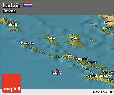 Satellite Panoramic Map of Ladvić