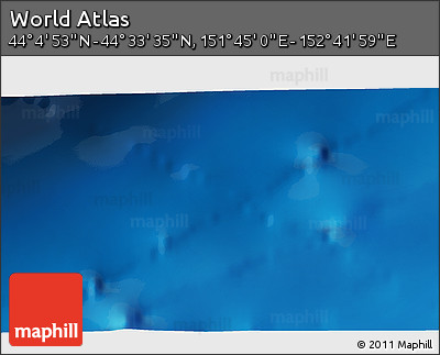 Physical 3D Map of the Area around 44° 19' 14" N, 152° 13' 29" E