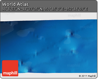 Physical 3D Map of the Area around 44° 19' 14" N, 152° 13' 29" E