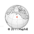 Outline Map of the Area around 44° 19' 14" N, 152° 55' 30" W, rectangular outline