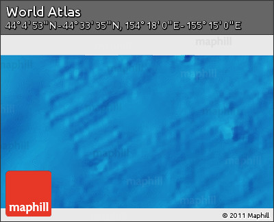 Physical 3D Map of the Area around 44° 19' 14" N, 154° 46' 30" E