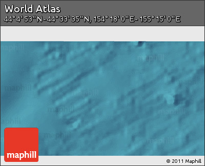Satellite 3D Map of the Area around 44° 19' 14" N, 154° 46' 30" E