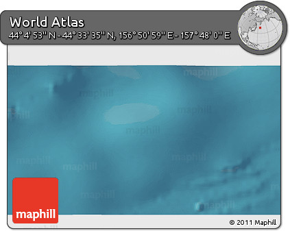 Satellite 3D Map of the Area around 44° 19' 14" N, 157° 19' 29" E