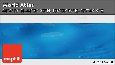 Physical Panoramic Map of the Area around 44° 19' 14" N, 157° 19' 29" E