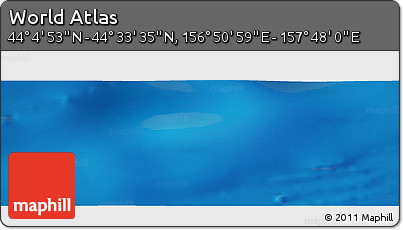 Physical Panoramic Map of the Area around 44° 19' 14" N, 157° 19' 29" E