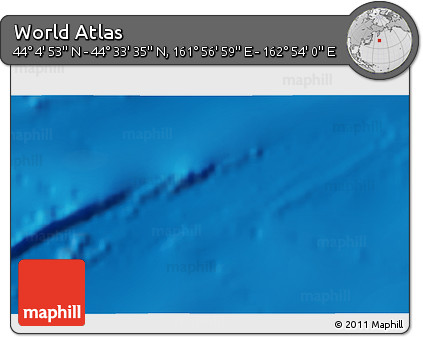 Physical 3D Map of the Area around 44° 19' 14" N, 162° 25' 30" E