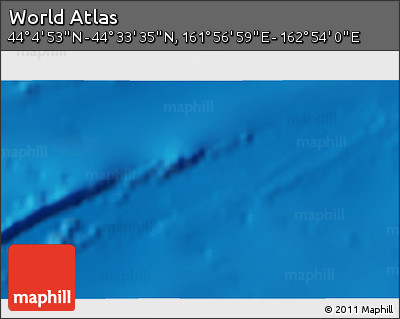 Physical 3D Map of the Area around 44° 19' 14" N, 162° 25' 30" E