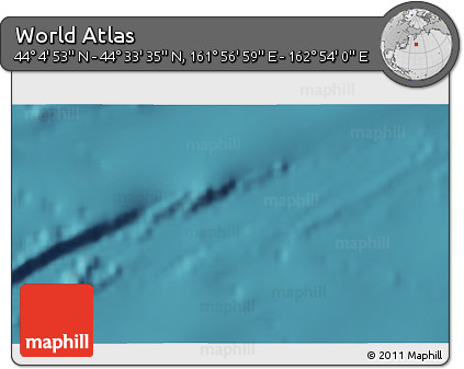 Satellite 3D Map of the Area around 44° 19' 14" N, 162° 25' 30" E