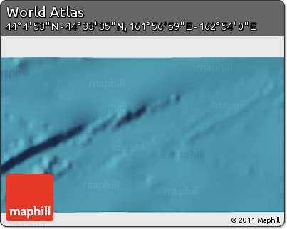 Satellite 3D Map of the Area around 44° 19' 14" N, 162° 25' 30" E