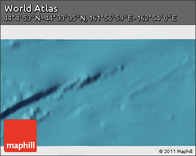 Satellite 3D Map of the Area around 44° 19' 14" N, 162° 25' 30" E