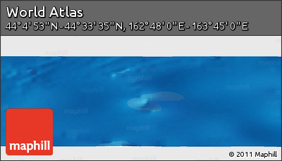 Physical Panoramic Map of the Area around 44° 19' 14" N, 163° 16' 30" E