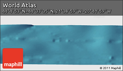 Satellite Panoramic Map of the Area around 44° 19' 14" N, 21° 10' 29" W