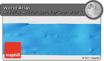 Shaded Relief Panoramic Map of the Area around 44° 19' 14" N, 21° 10' 29" W
