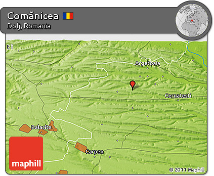 Physical 3D Map of Comănicea