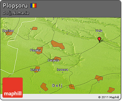 Physical 3D Map of Plopşoru