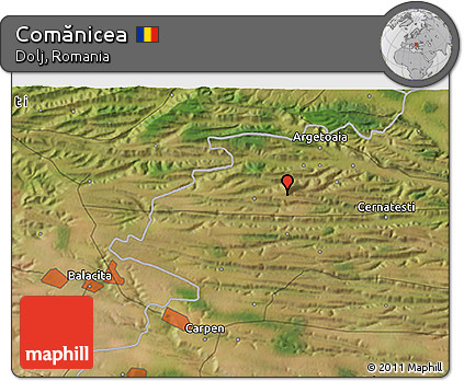 Satellite 3D Map of Comănicea