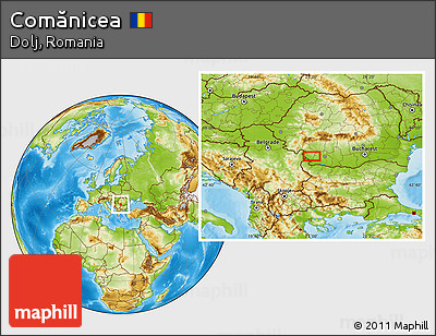 Physical Location Map of Comănicea