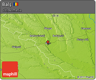 Physical 3D Map of Balş