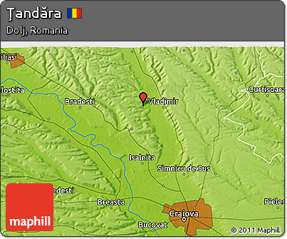 Physical 3D Map of Ţandăra