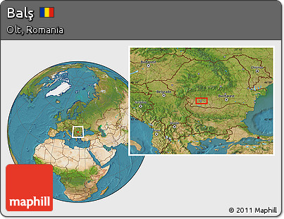 Satellite Location Map of Balş