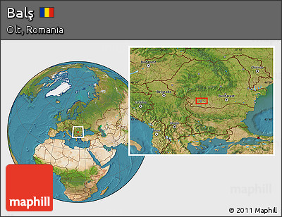Satellite Location Map of Balş