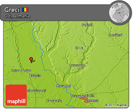 Physical 3D Map of Greci