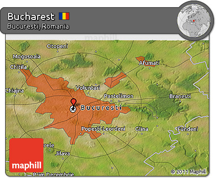 Satellite 3D Map of Bucharest