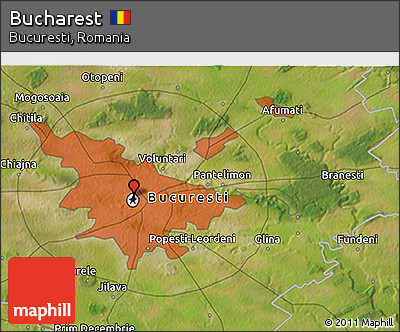 Satellite 3D Map of Bucharest