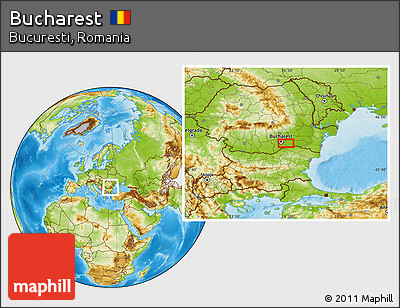 Physical Location Map of Bucharest