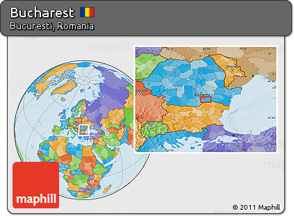 Political Location Map of Bucharest