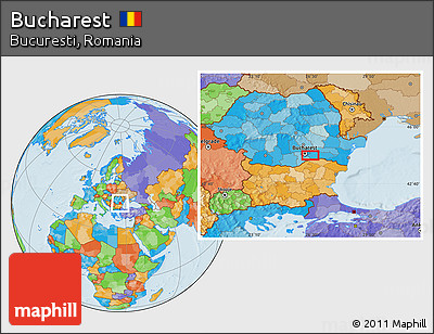 Political Location Map of Bucharest