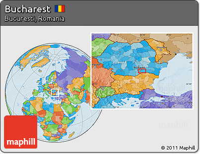 Political Location Map of Bucharest