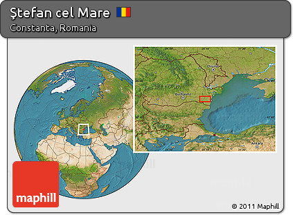Satellite Location Map of Ştefan Cel Mare