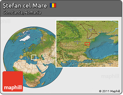 Satellite Location Map of Ştefan Cel Mare