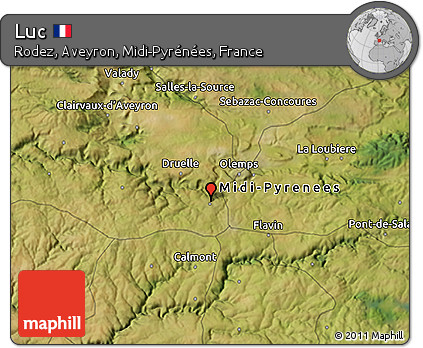Satellite 3D Map of Luc