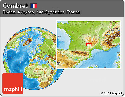 Physical Location Map of Combret