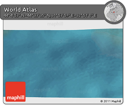 Satellite 3D Map of the Area around 44° 19' 14" N, 32° 22' 30" E