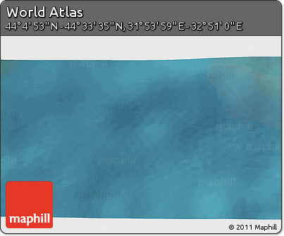 Satellite 3D Map of the Area around 44° 19' 14" N, 32° 22' 30" E