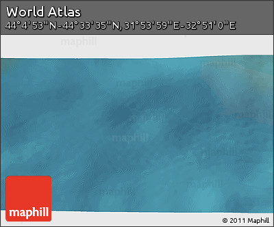 Satellite 3D Map of the Area around 44° 19' 14" N, 32° 22' 30" E