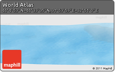 Physical Panoramic Map of the Area around 44° 19' 14" N, 32° 22' 30" E