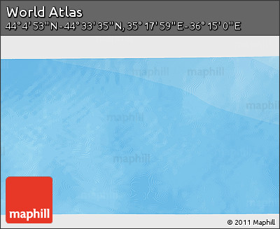 Political 3D Map of the Area around 44° 19' 14" N, 35° 46' 29" E