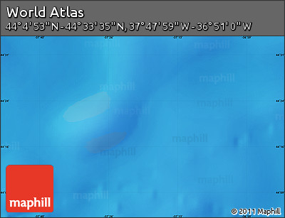 Physical Map of the Area around 44° 19' 14" N, 37° 19' 30" W