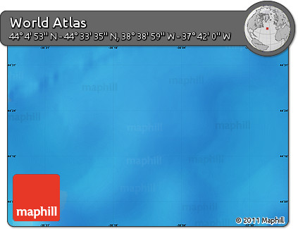Physical Map of the Area around 44° 19' 14" N, 38° 10' 29" W