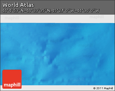 Physical 3D Map of the Area around 44° 19' 14" N, 44° 58' 30" W
