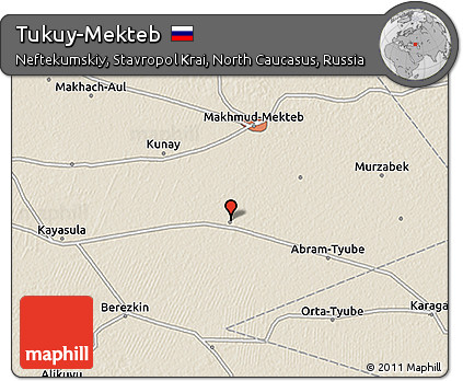 Shaded Relief 3D Map of Tukuy-Mekteb