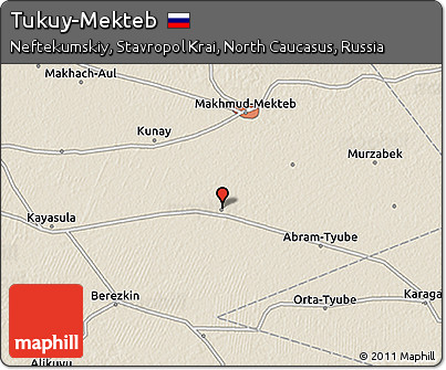 Shaded Relief 3D Map of Tukuy-Mekteb