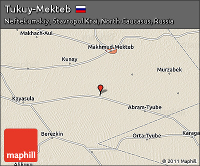 Shaded Relief 3D Map of Tukuy-Mekteb