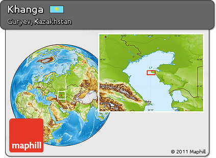 Physical Location Map of Khanga