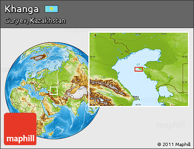 Physical Location Map of Khanga
