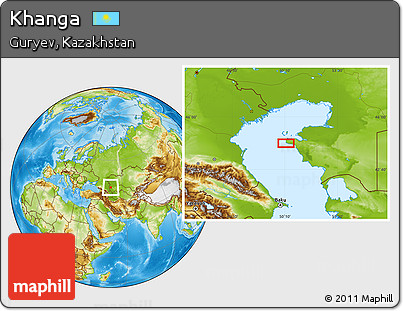 Physical Location Map of Khanga